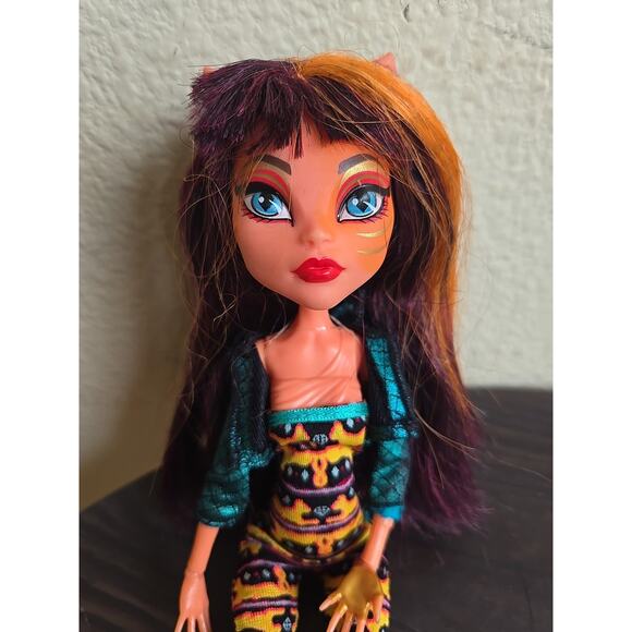 Monster High Freaky Fusion Cleolei Doll Mattel 2014 Near Complete Cleo Toralei - Picture 1 of 4